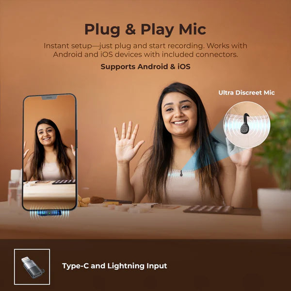 Digitek (DWM 119) 2-in-1 Wireless Microphone, 2.4G Mic with 30m Range, 6Hr Battery, Noise Cancellation & Power Indicator, for iPhone & Android Smartphones, Ideal for Vlogging, Live Streaming & Interviews Digitek (DWM 119) 2-in-1 Wireless Microphone, 2.4G Mic with 30m Range, 6Hr Battery, Noise Cancellation & Power Indicator, for iPhone & Android Smartphones, Ideal for Vlogging, Live Streaming & Interviews